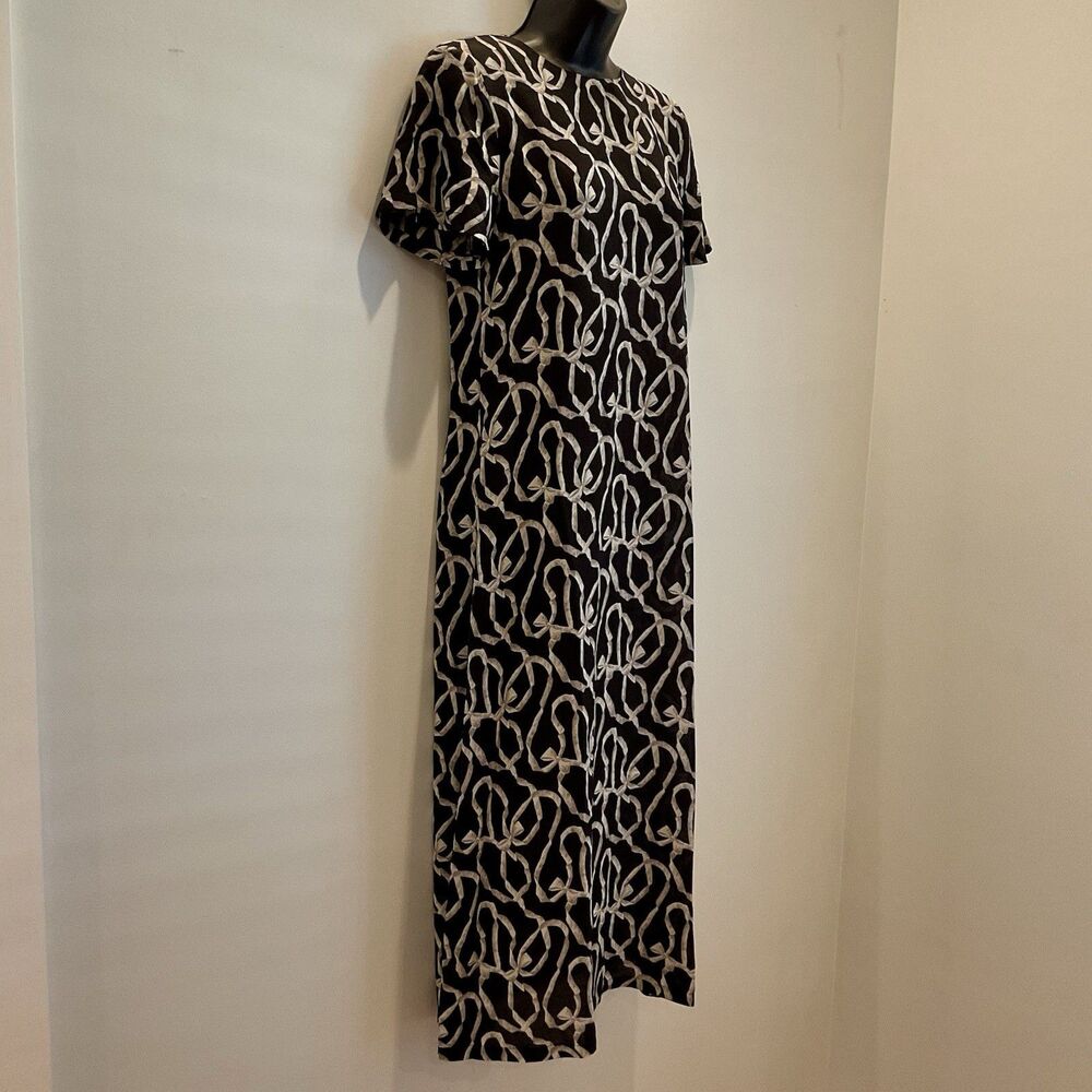 Tuckernuck Hyacinth House Bow Print Maxi Dress Black XS Rowan Style Boho NEW - Picture 4 of 11